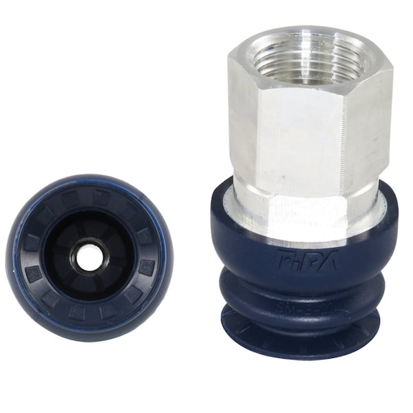 Fipa Bellows vacuum cup diam. 22 mm, NBR blue, fitting G3/8-female 22.022.224.1 - main